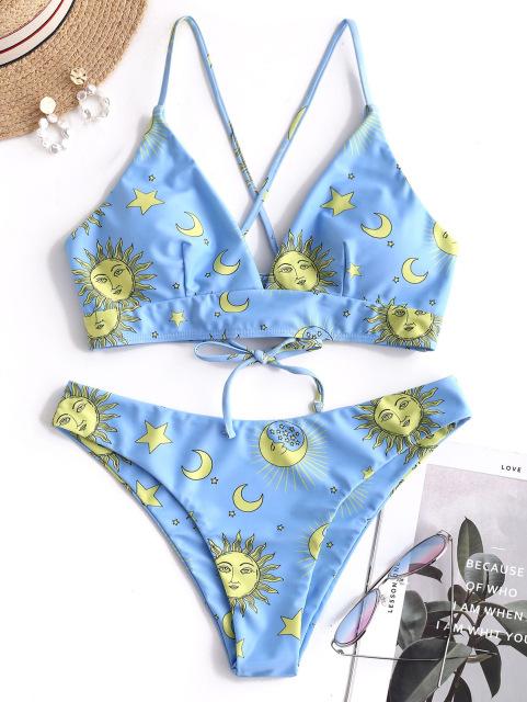 Maillot de bain 2 pièces Moon bleu