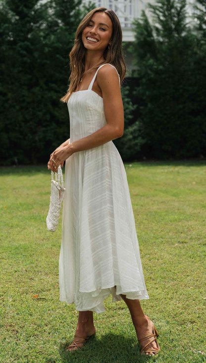 Robe blanche hippie 