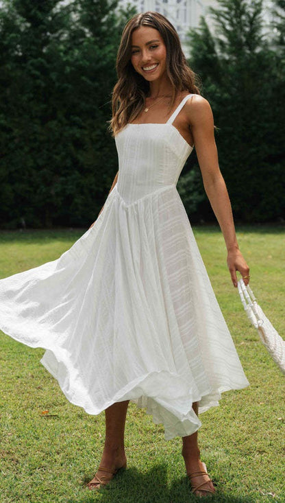 Robe hippie blanche